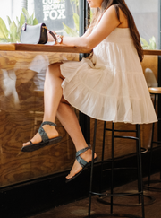 Premium leather footwear by 1919, One Nine One Nine, with crossover straps